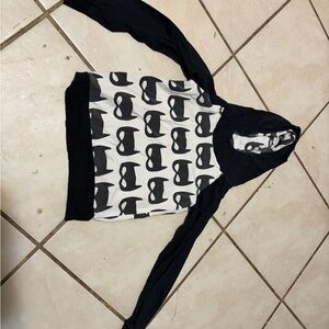 Black and White batman Print Hoodie